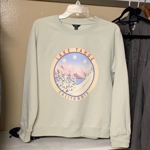Lake Tahoe J. Crew Sweatshirt Large Ice Blue